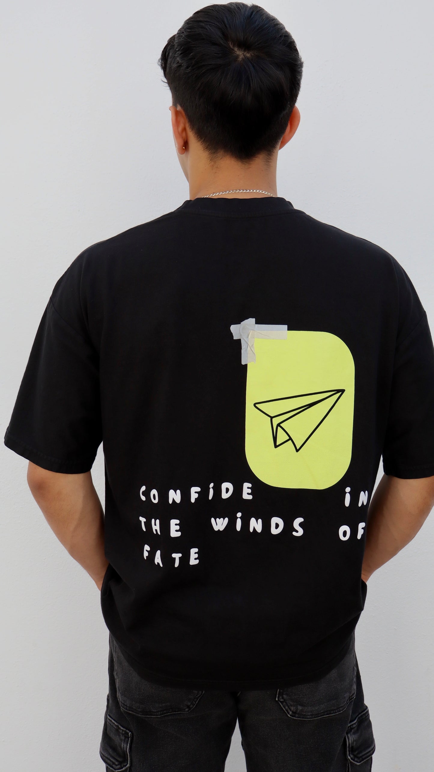 Paper Plane Tee - Jet Black