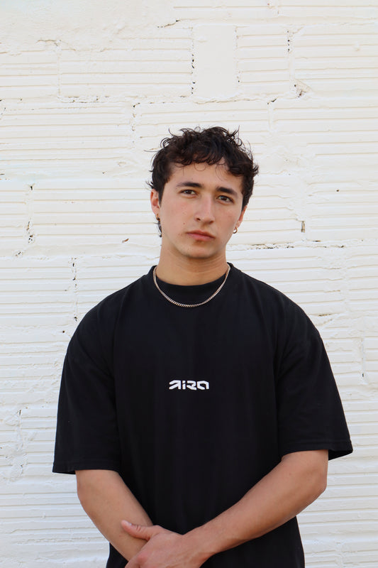 Paper Plane Tee - Jet Black